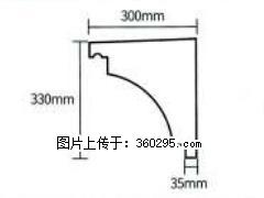 产品分解图型 - 檐口线，型号：SX311-YK-2，规格：300x330mm(2) - 兴安盟三象EPS建材 xam.sx311.cc